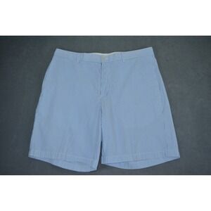 Vineyard Vines Shorts Mens 36 Blue White Striped Seersucker Shorts Casual 8.5"
